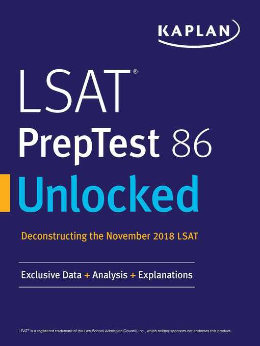 Title details for LSAT PrepTest 86 Unlocked by Kaplan Test Prep - Wait list
